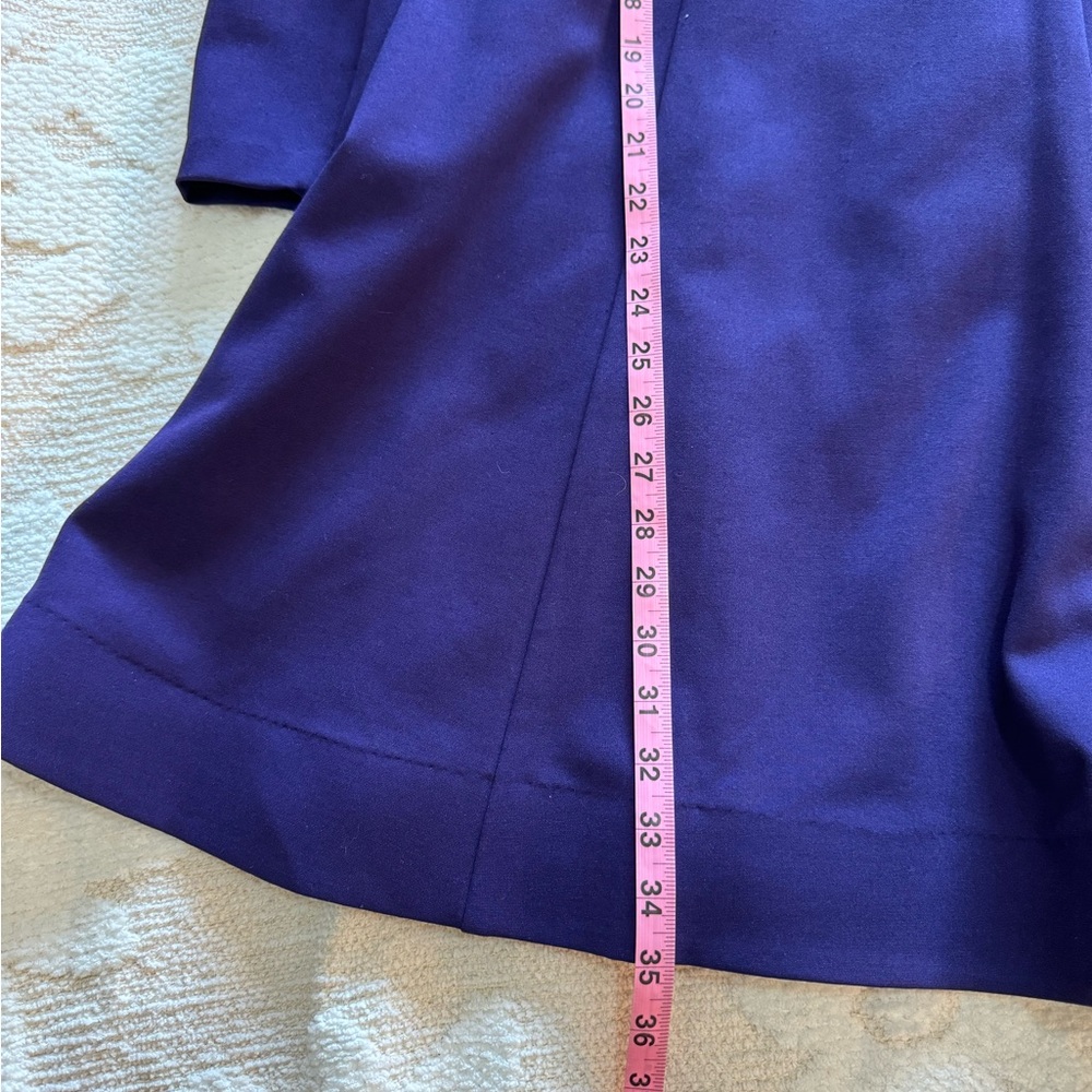 NWOT Nanette Lepore Comet Mini Dress Purple Asymmetrical Long Sleeves size 10 - Picture 13 of 16